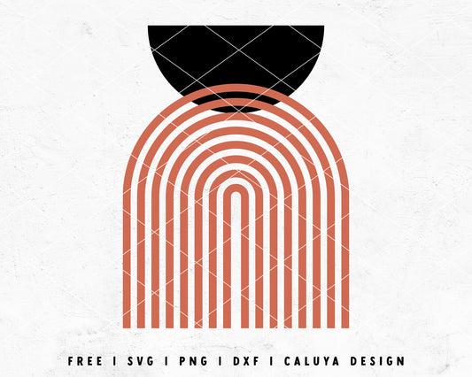 FREE Mid-Century Art SVG | Boho Abstract Wall Art SVG Cut File for Cricut, Cameo Silhouette | Free SVG Cut File