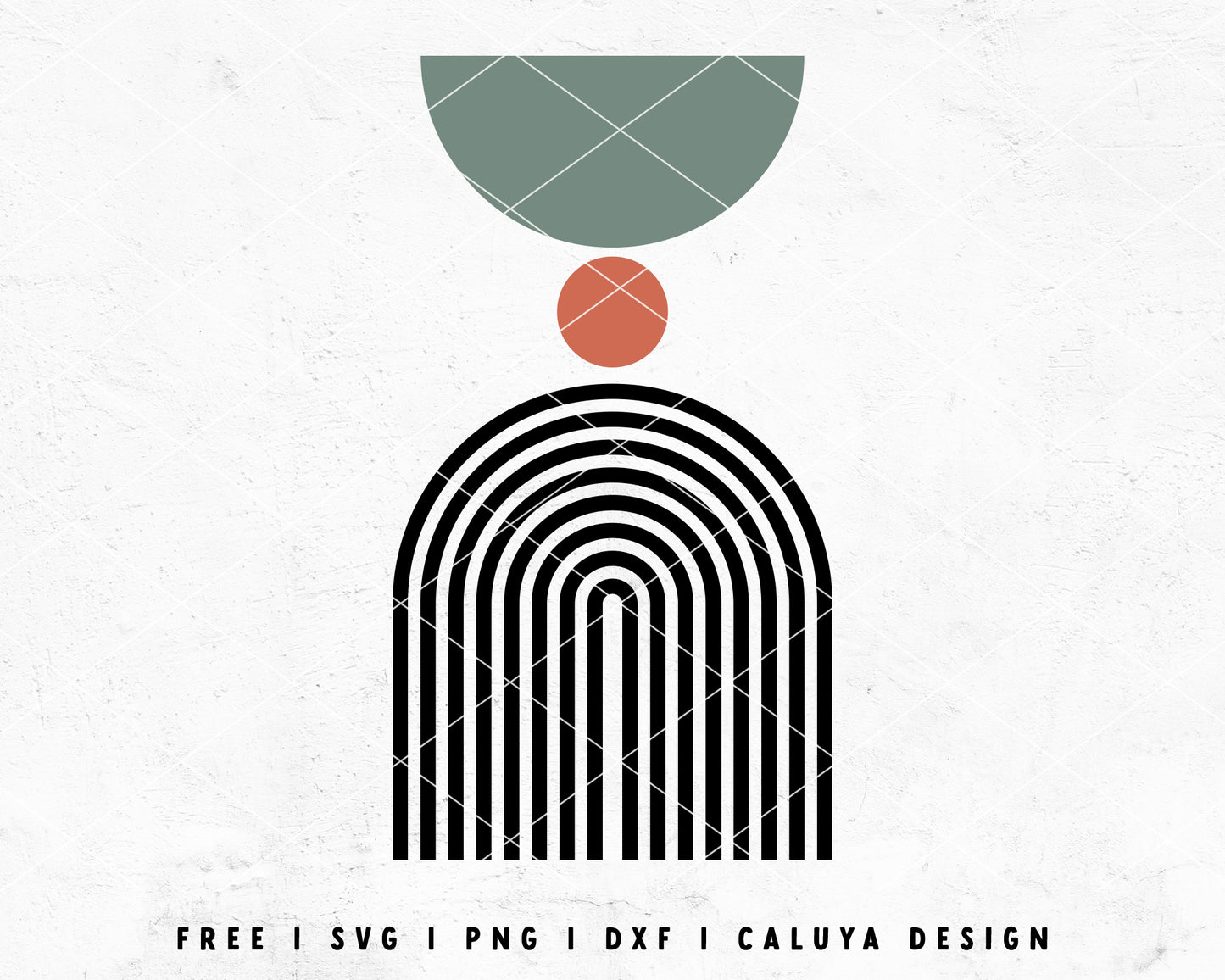 FREE Mid-Century Wall Art SVG | Boho Abstract Art SVG Cut File for Cricut, Cameo Silhouette | Free SVG Cut File