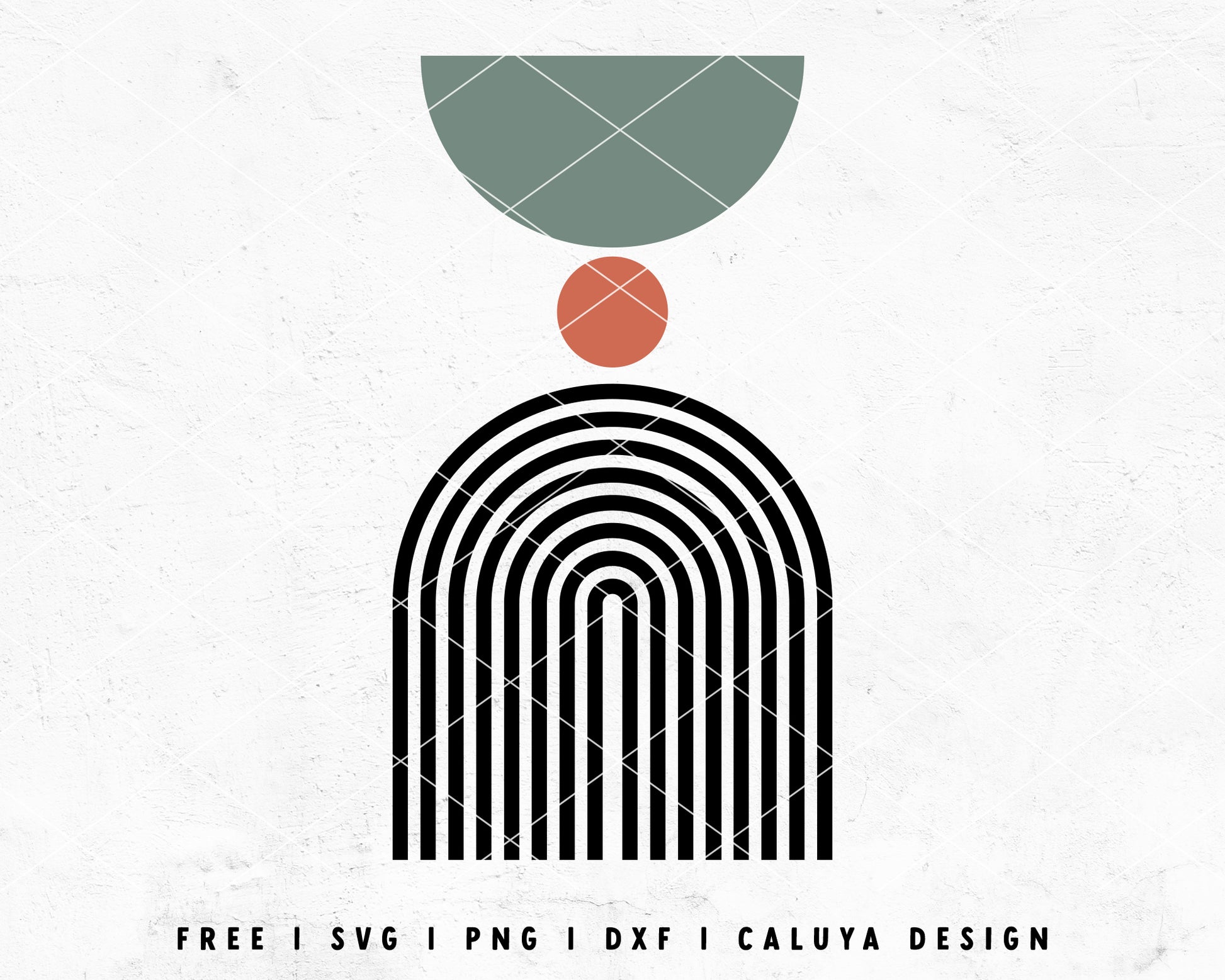 FREE Mid-Century Wall Art SVG | Boho Abstract Art SVG Cut File for Cricut, Cameo Silhouette | Free SVG Cut File