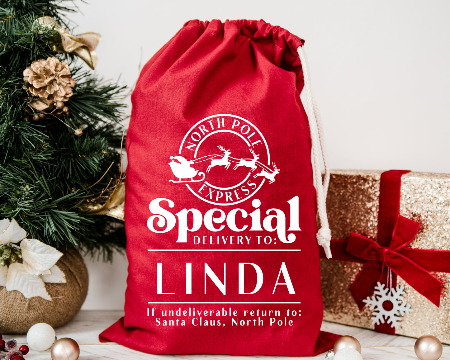 Santa Sack Making SVG Mini Bundle | Vintage Version | For Cricut, Cameo Silhouette Craft