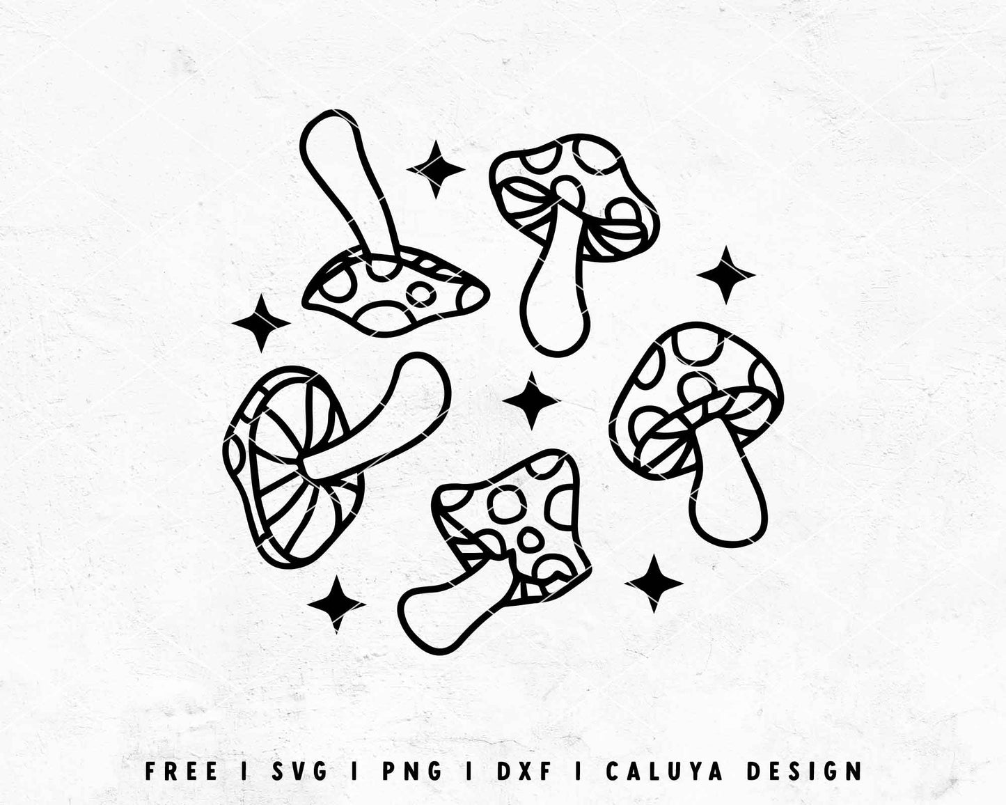 FREE Mushroom SVG | Nature SVG | Digital Pattern SVG Cut File for Cricut, Cameo Silhouette | Free SVG Cut File