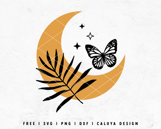 FREE Boho Butterfly SVG | Mystic Moon SVG