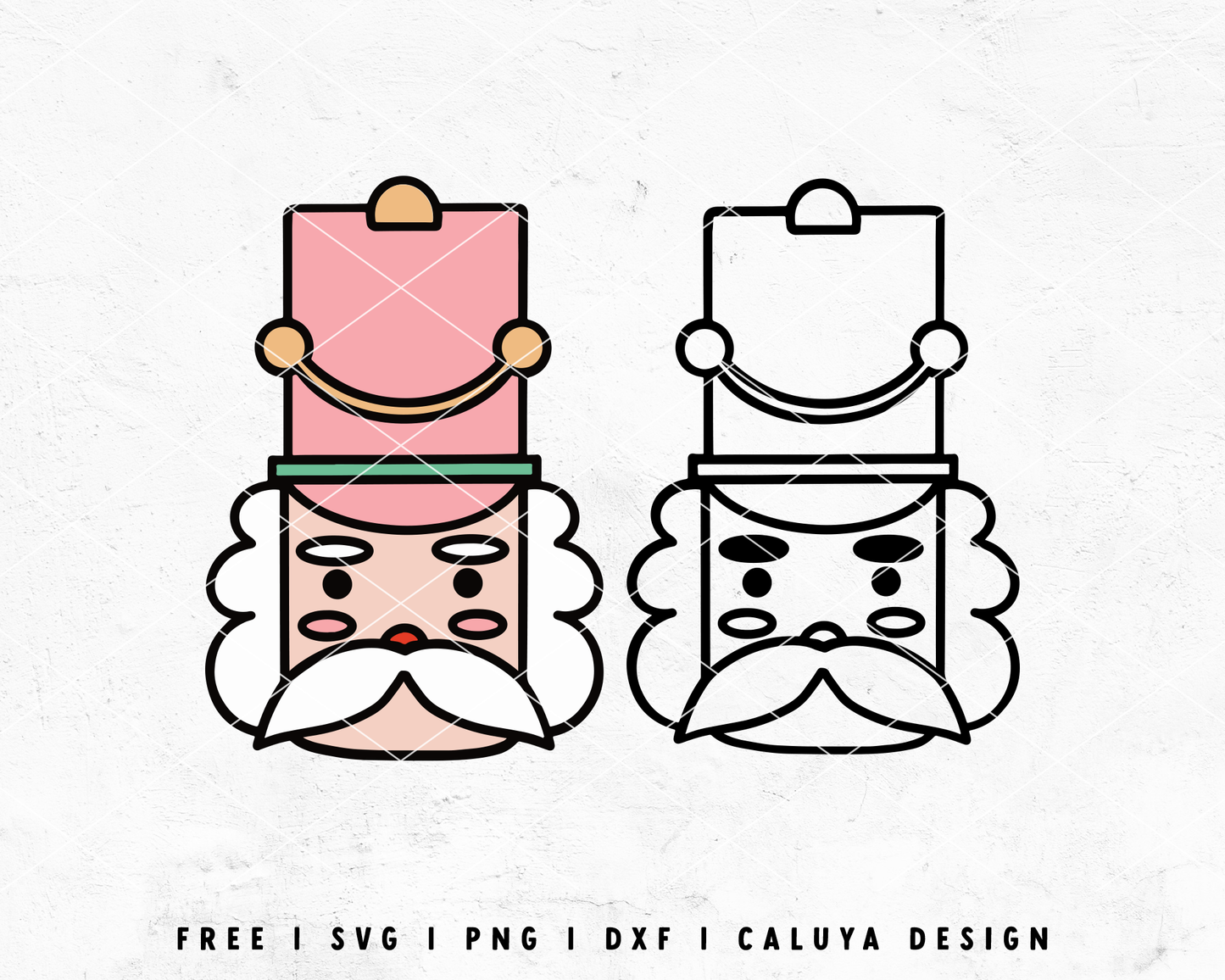 FREE Nutcracker Face SVG | Cute Christmas SVG Cut File for Cricut, Cameo Silhouette | Free SVG Cut File