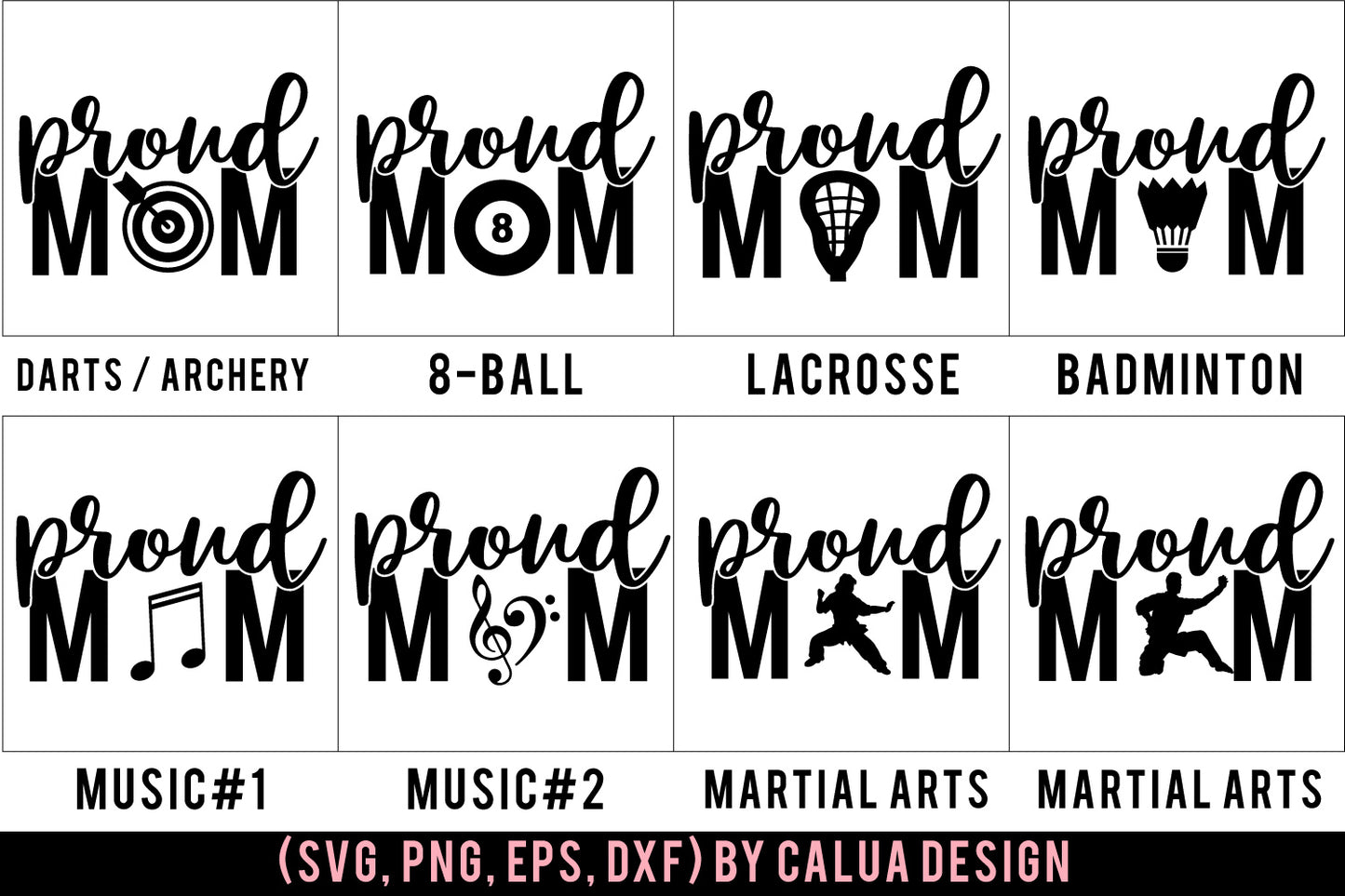 Proud Mom T-shirt Making SVG Bundle | 24 Pack
