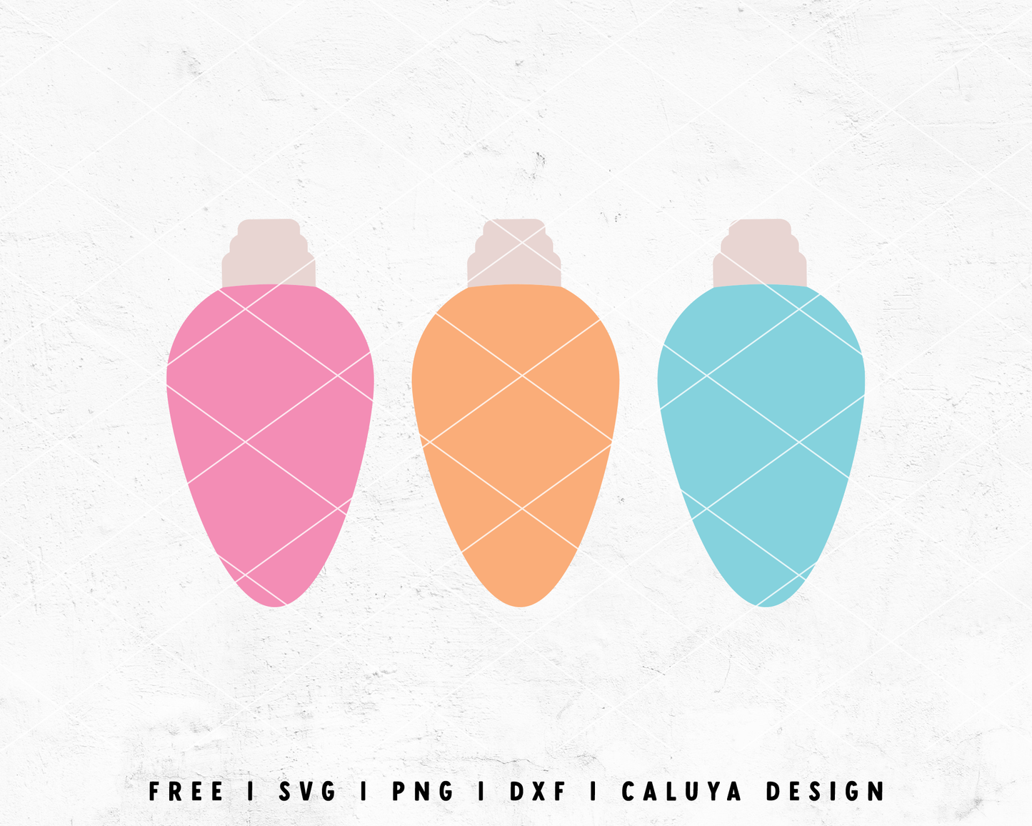 FREE Pastel Christmas Lights SVG | Retro Christmas SVG