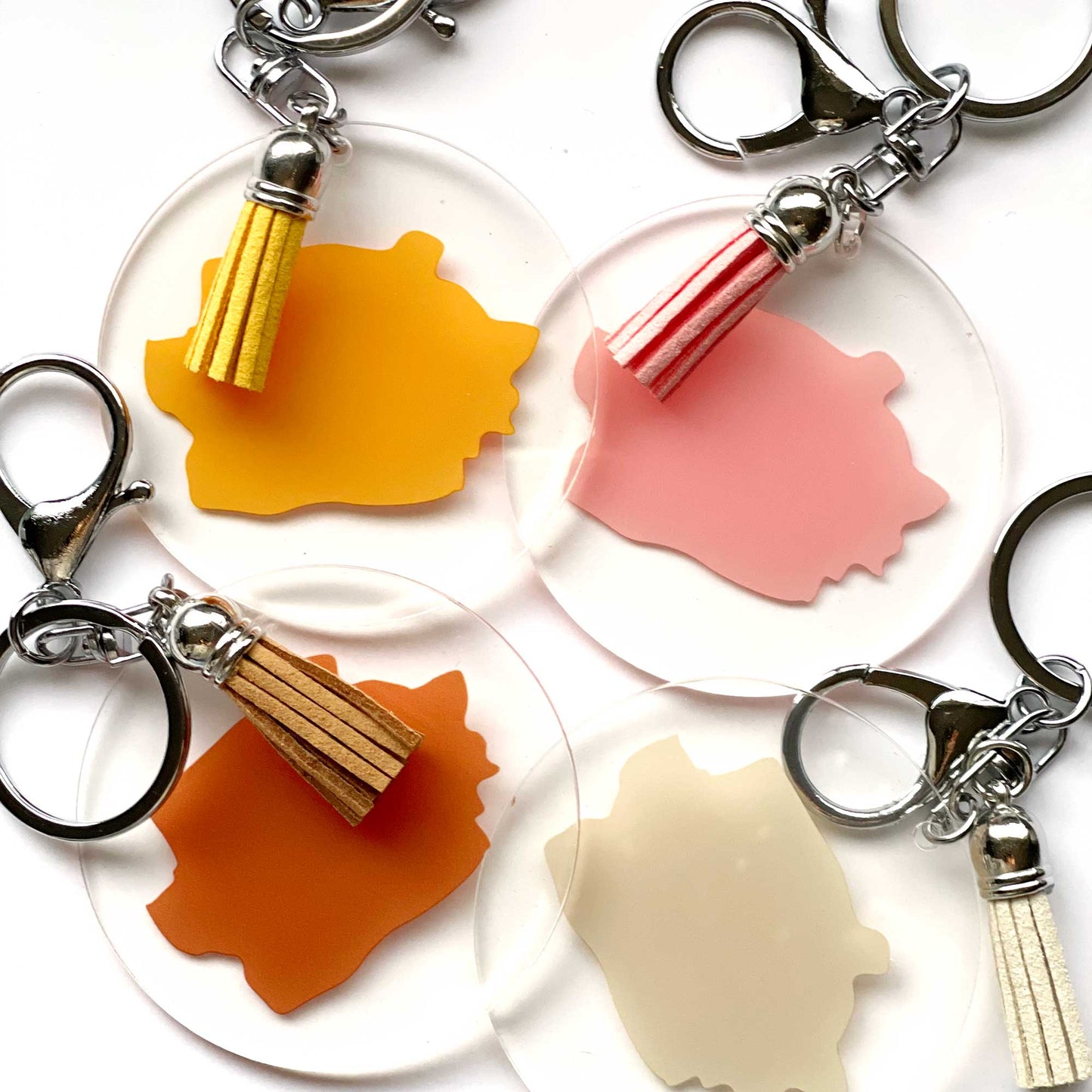 Paint Brush Printed Acrylic Keychain