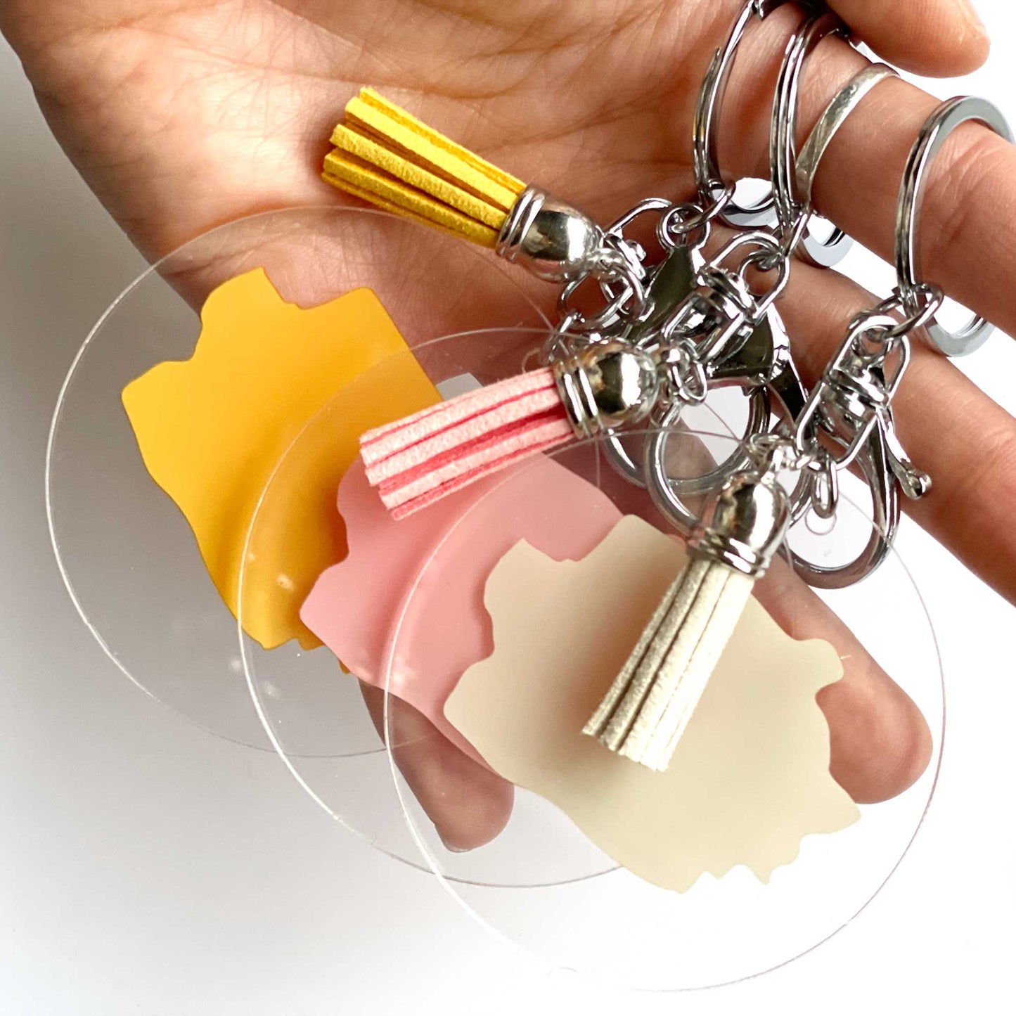 Paint Brush Printed Acrylic Keychain