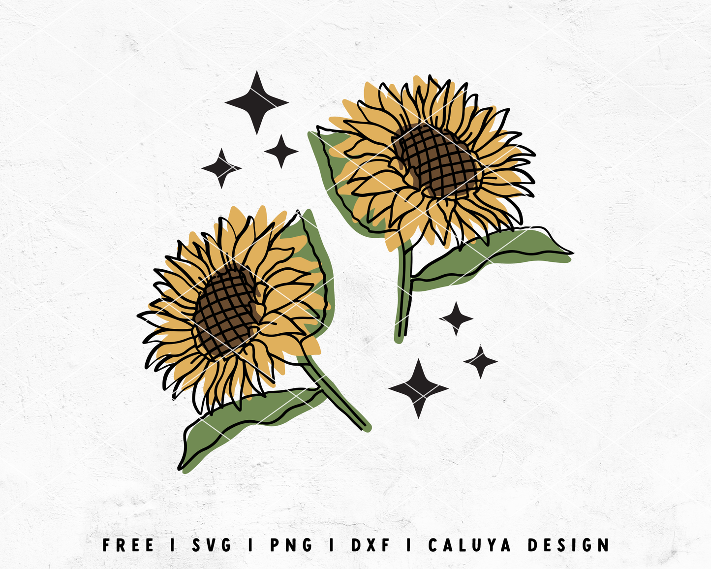FREE Sunflower SVG | Summer Flower SVG Cut File for Cricut, Cameo Silhouette | Free SVG Cut File