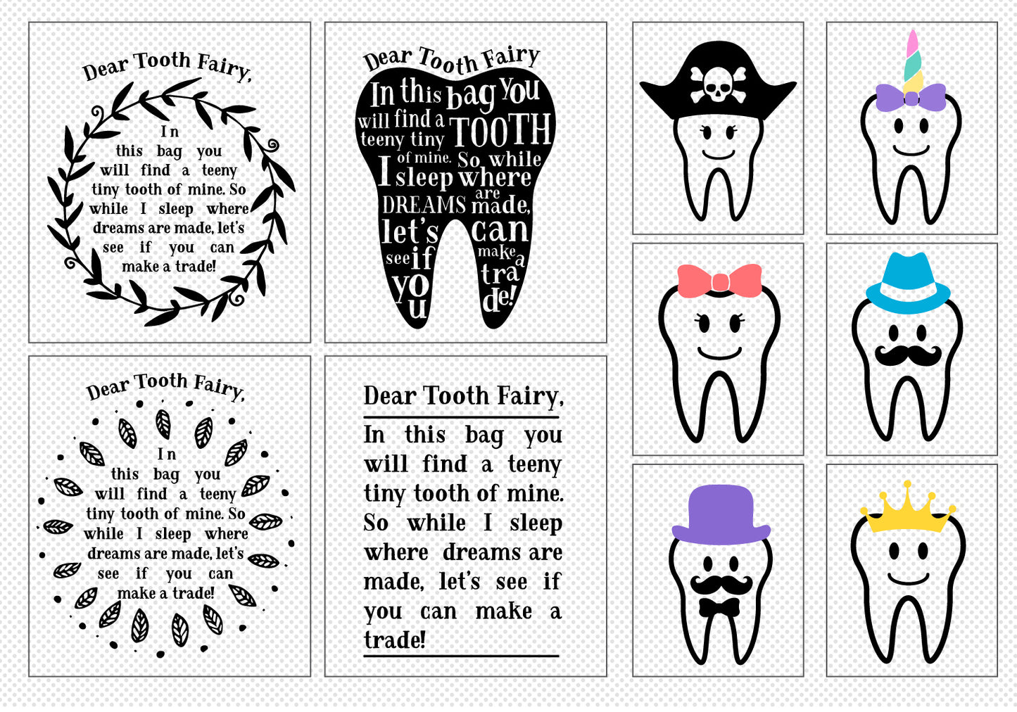 Make Your Own Tooth Fairy SVG Bundle