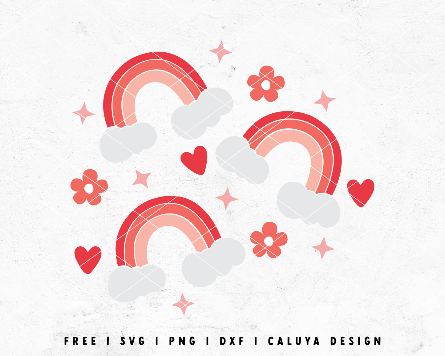 FREE Boho Rainbow SVG | Valentines Day Rainbow SVG Cut File for Cricut, Cameo Silhouette | Free SVG Cut File