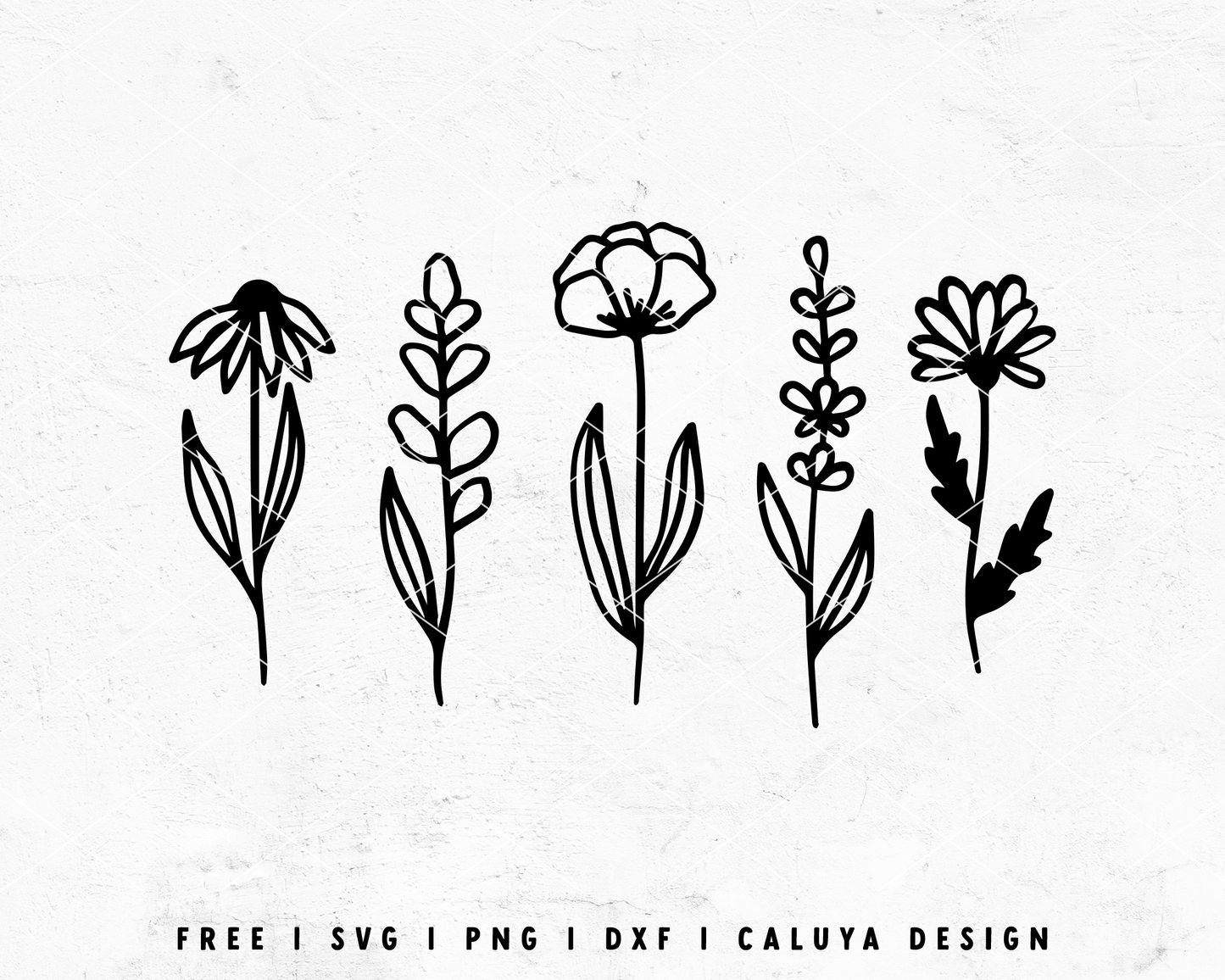 FREE Wildflower SVG | Free Flower Stem