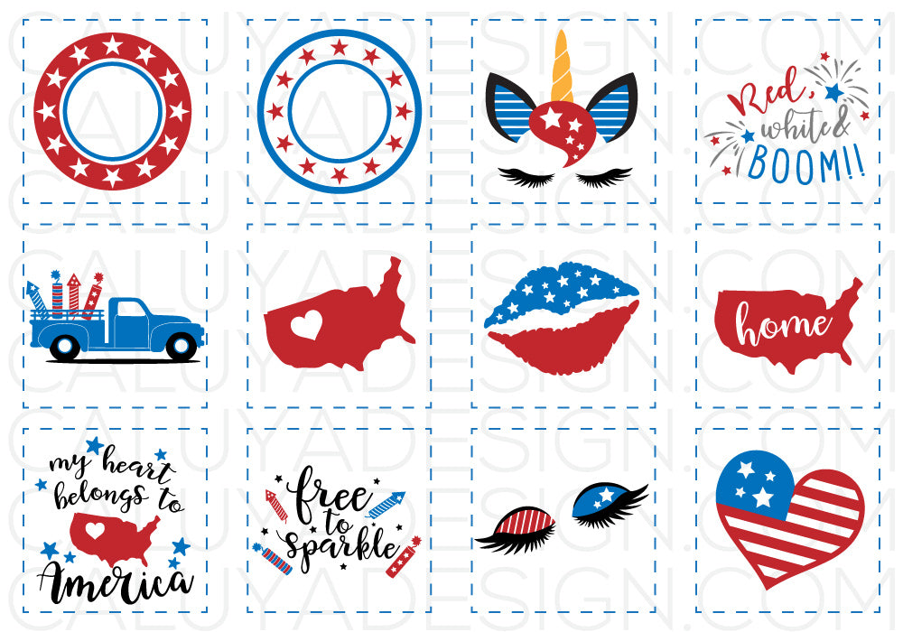 American Theme SVG Bundle | 24 Pack