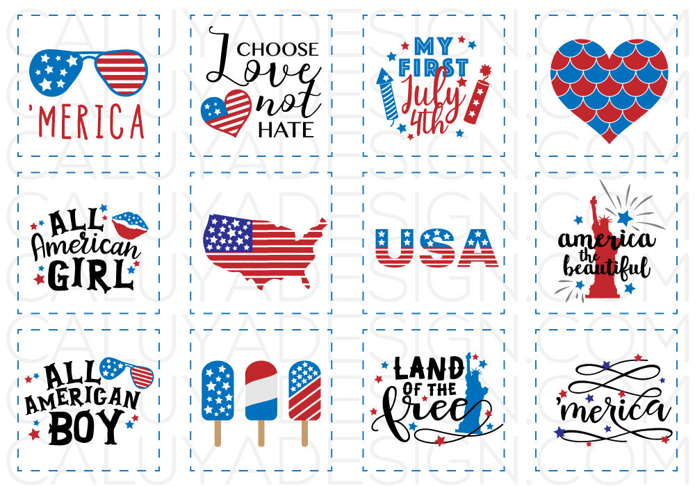 American Theme SVG Bundle | 24 Pack