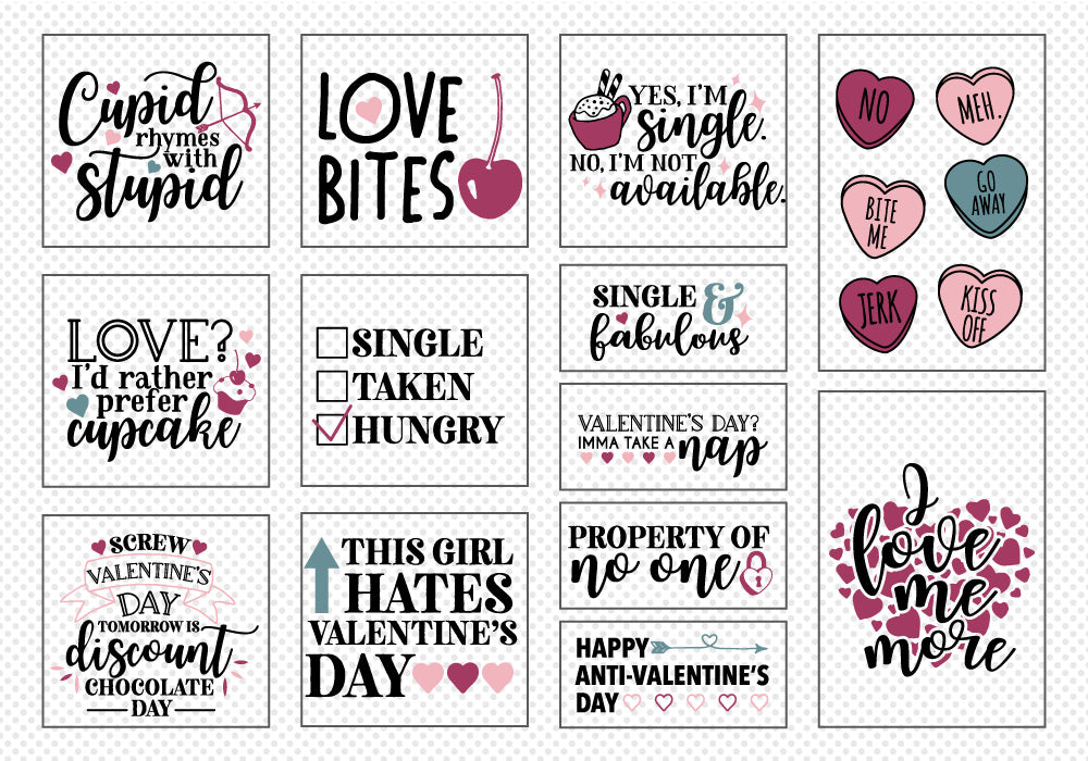 I Hate Valentine's Day SVG Bundle | 25 Pack
