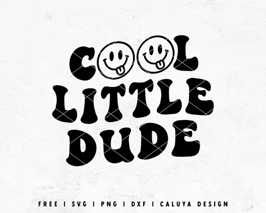 FREE Cool Little Dude SVG | Smiley Face SVG Cut File for Cricut, Cameo Silhouette