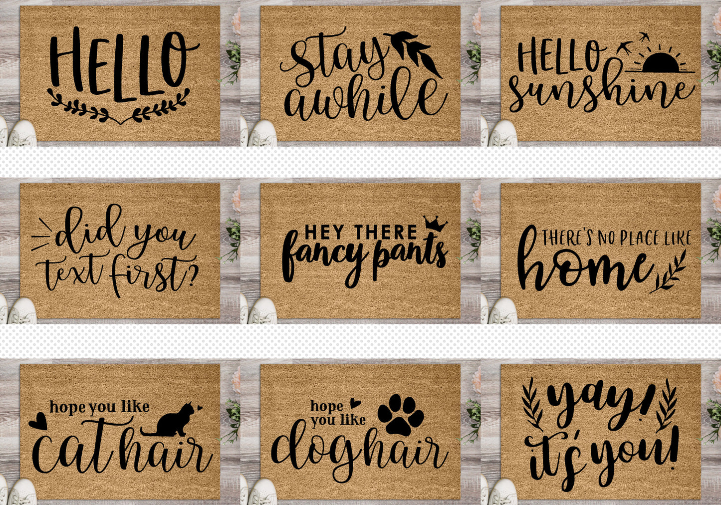 DIY Doormat SVG Bundle | 20 Pack
