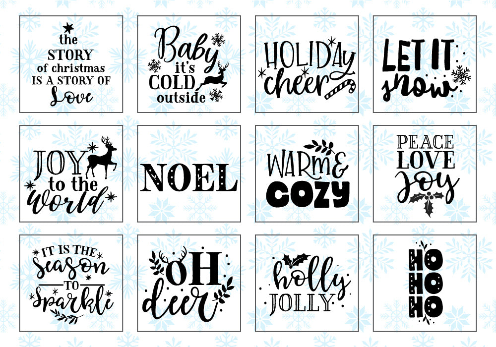 Classic Christmas Quote SVG Bundle | 42 Pack