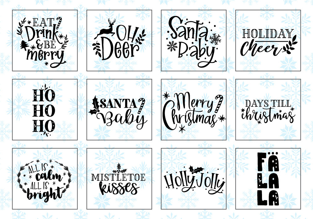 Classic Christmas Quote SVG Bundle | 42 Pack