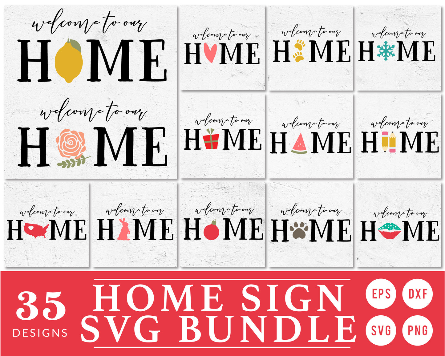 Welcome Home Sign Making SVG Bundle