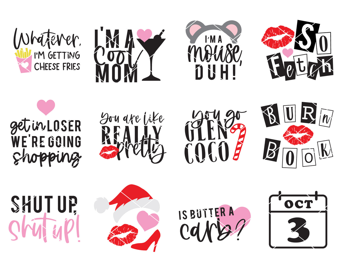 Mean Girls Inspired SVG Bundle | 25 Pack