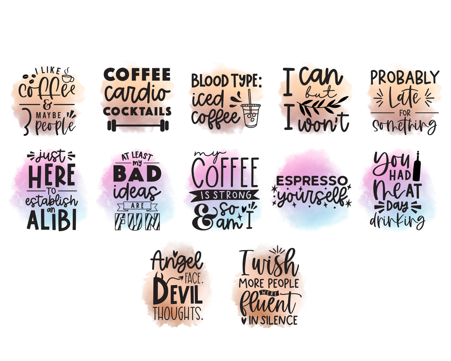 Funny Quote PNG Bundle