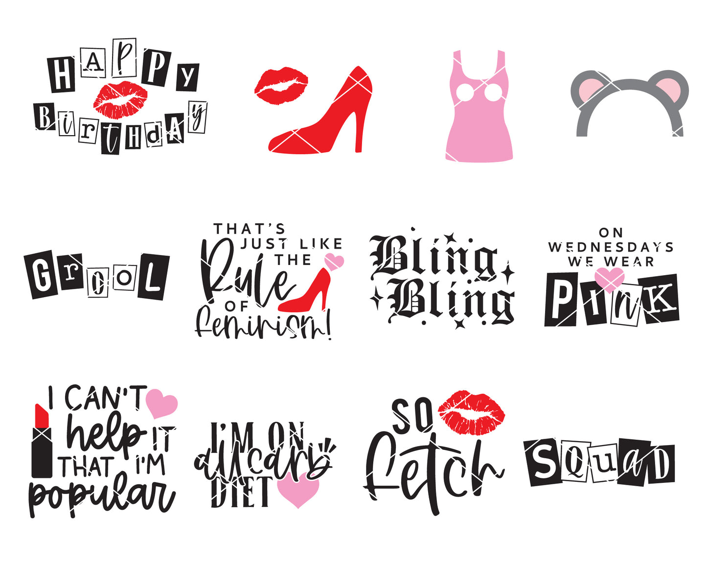 Mean Girls Inspired SVG Bundle | 25 Pack