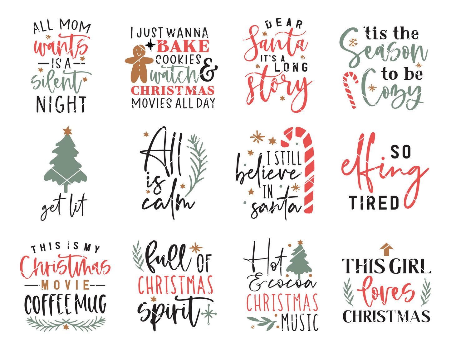 Christmas Mug Making SVG Bundle | 25 Pack