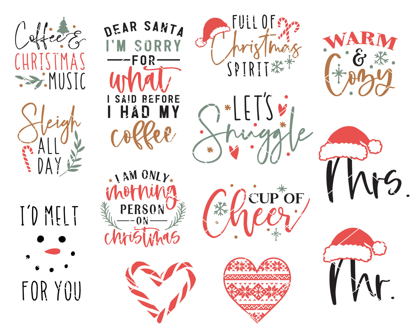 Christmas Mug Making SVG Bundle | 25 Pack