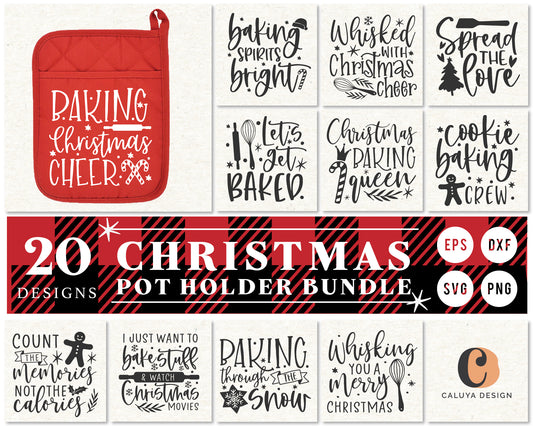 Christmas Pot Holder Making SVG Bundle