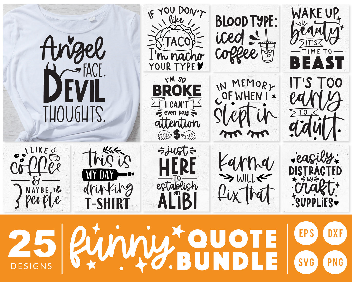 Funny Quote Ver.2 SVG Bundle