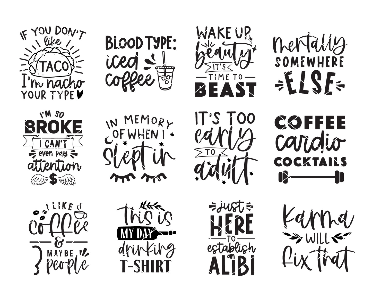 Funny Quote Ver.2 SVG Bundle