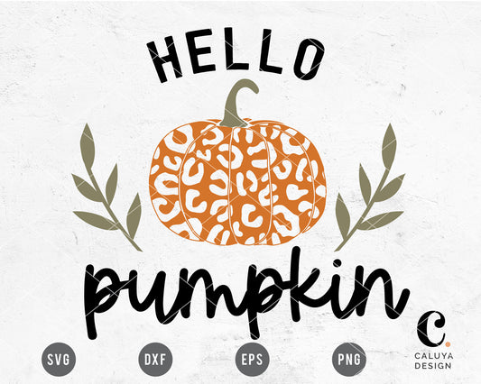 Hello Pumpkin Leopard SVG