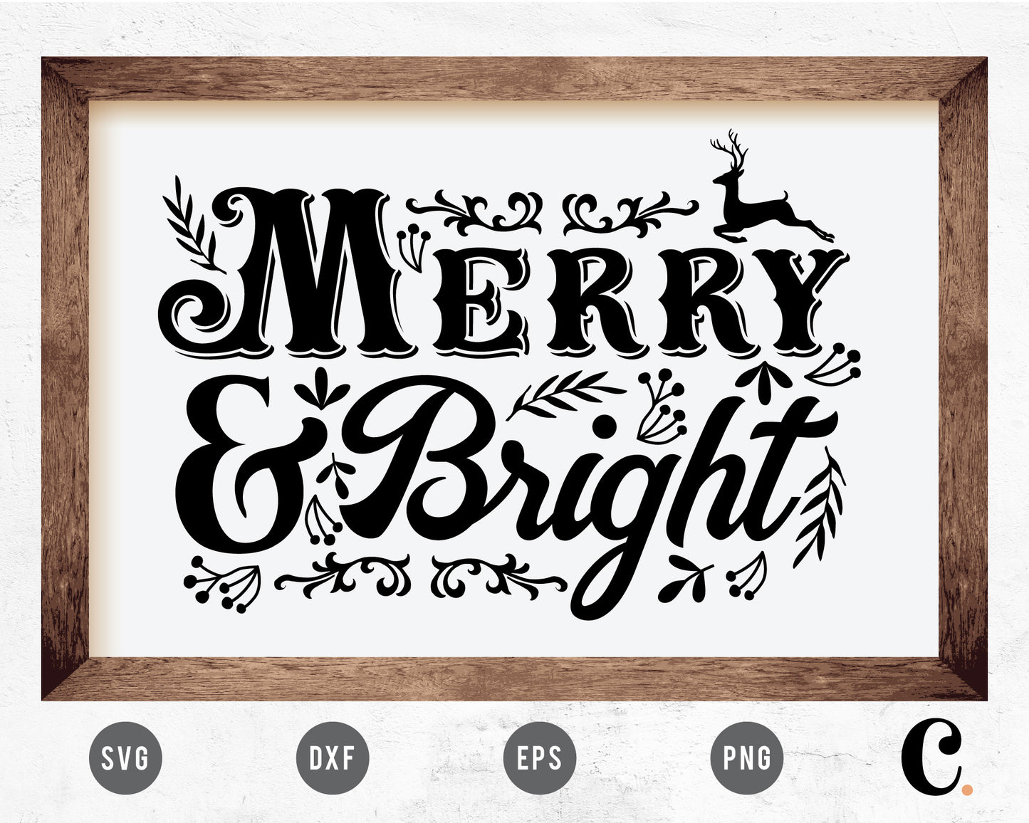 Merry And Bright SVG