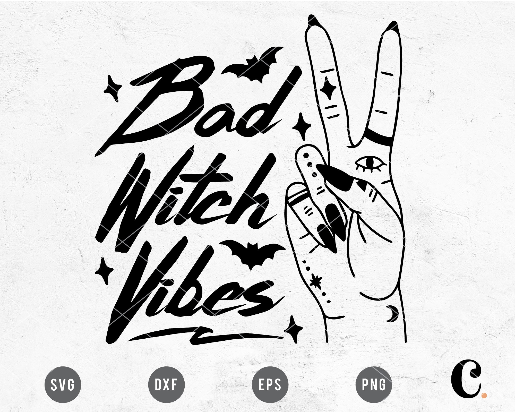 Bad Witch Vibes SVG For Cricut, Cameo Silhouette – Caluya Design