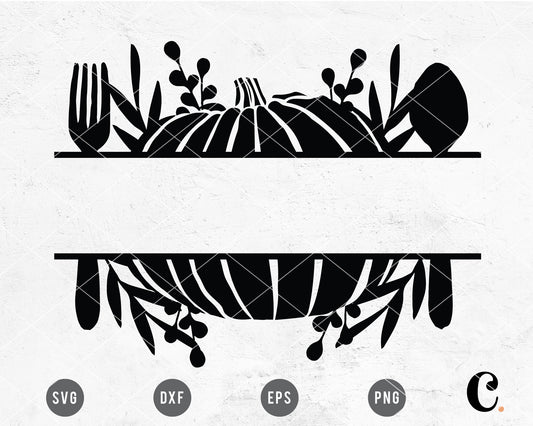 Pumpkin Farmhouse Style Monogram SVG