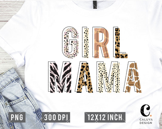 Animal Print Girl Mama Sublimation