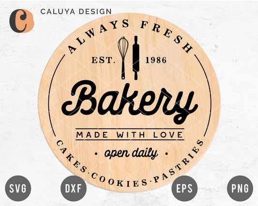 Circle Bakery Sign Making SVG