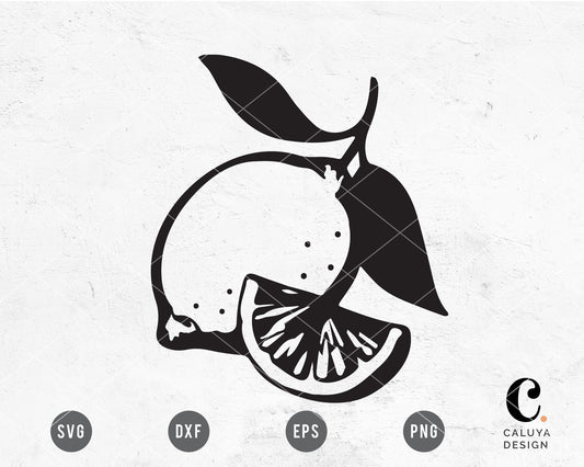 Vintage Hand-drawn Lemon SVG