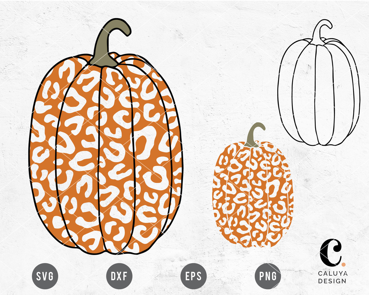 Layered Tall Leopard Pumpkin SVG