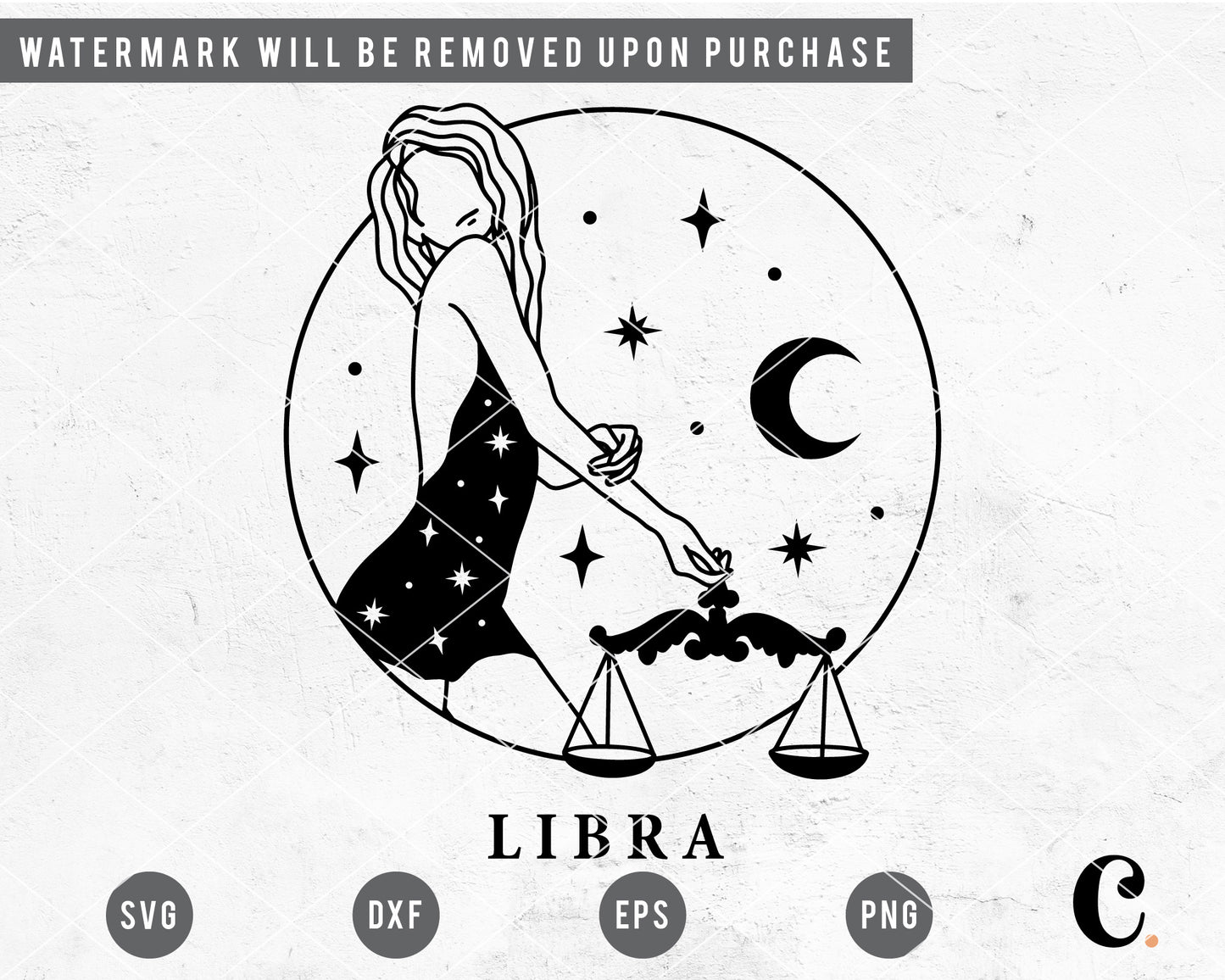 Libra Goddess SVG