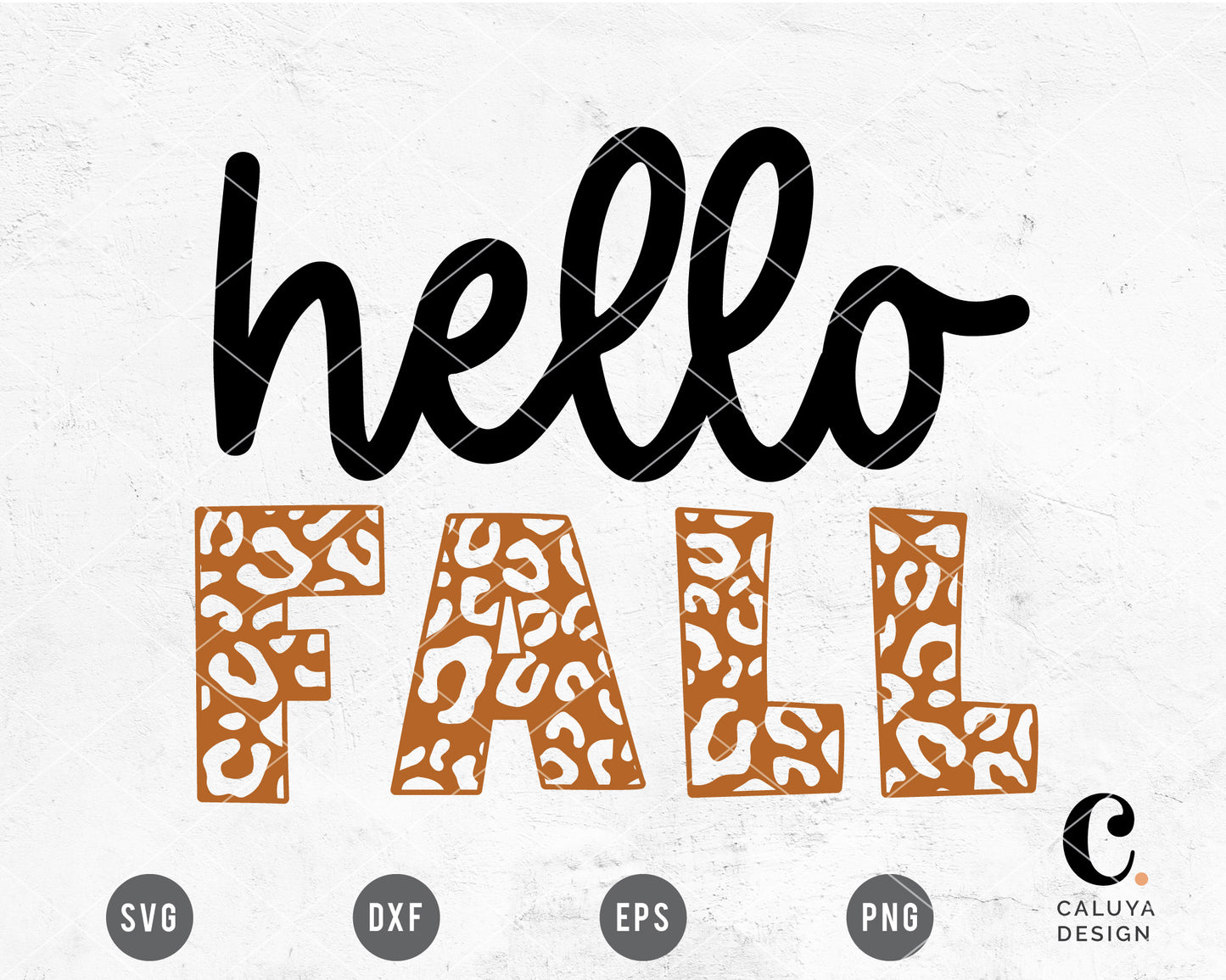 Hello Fall Leopard SVG