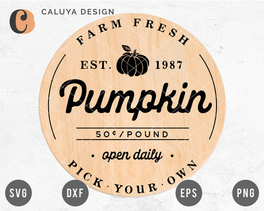 Pumpkin Farm Farmhouse Sign Making SVG