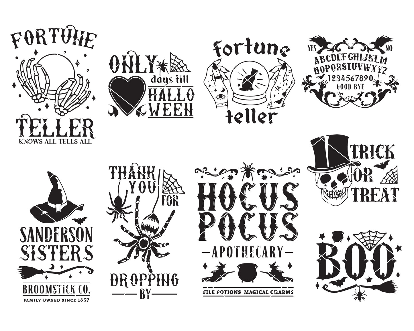 Vintage Halloween Sign Making SVG Bundle
