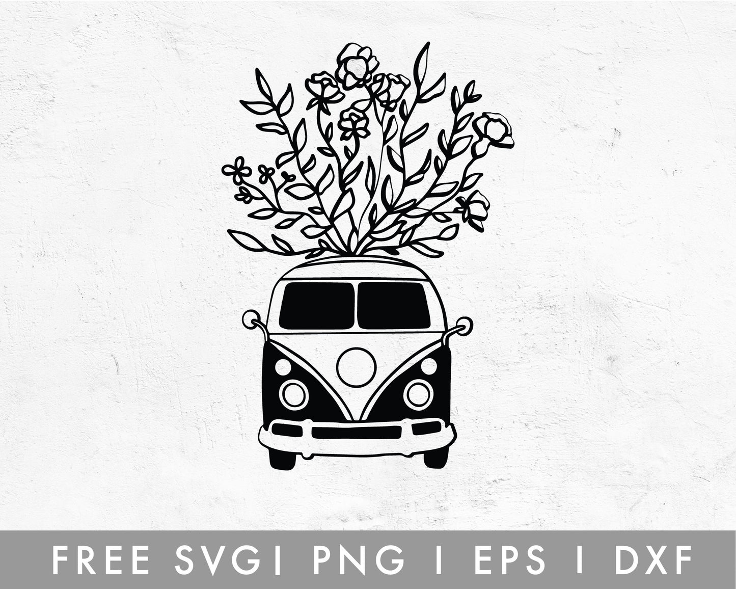 FREE Floral Bus SVG