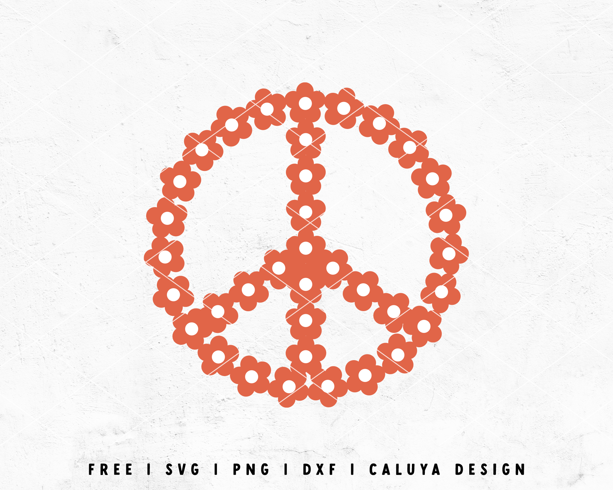 Free Peace Sign Svg Floral Svg Cut File For Cricut Cameo Silhouette Caluya Design 