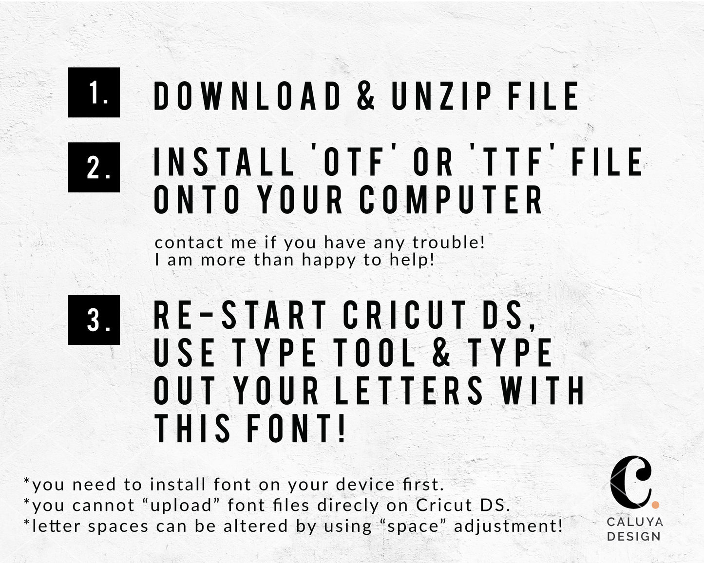 Split Word Making Monogram Font