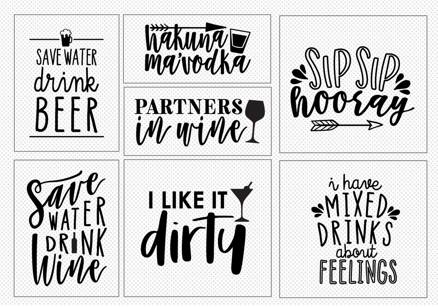 Happy Hour Quote SVG Bundle | 20 Pack