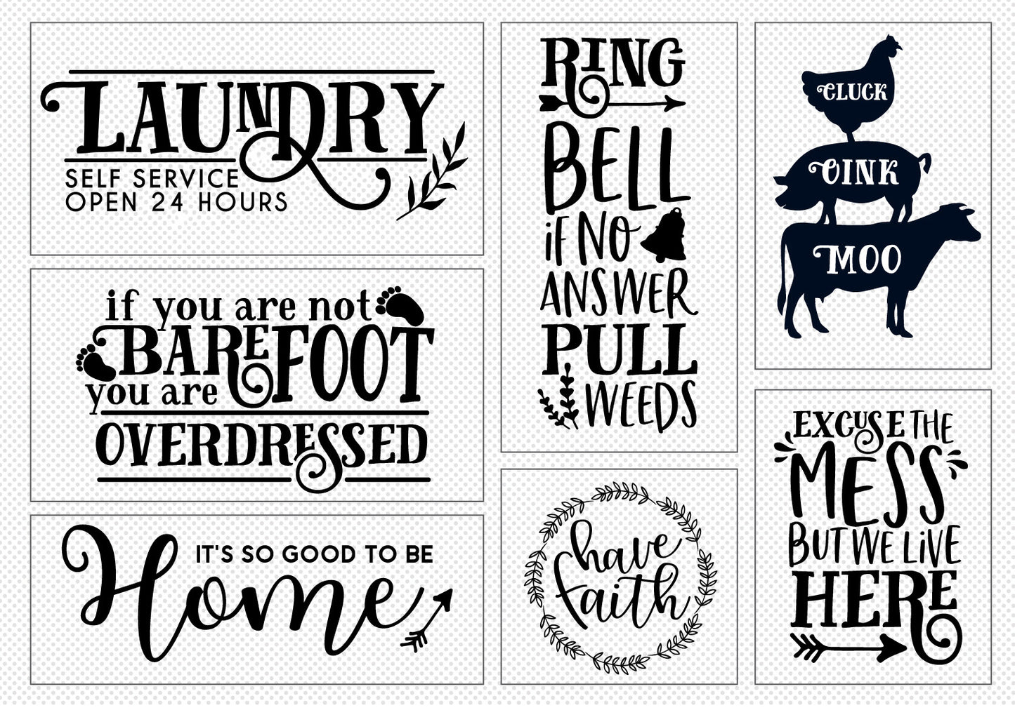 DIY Home Sign Making SVG Bundle | 25 Pack