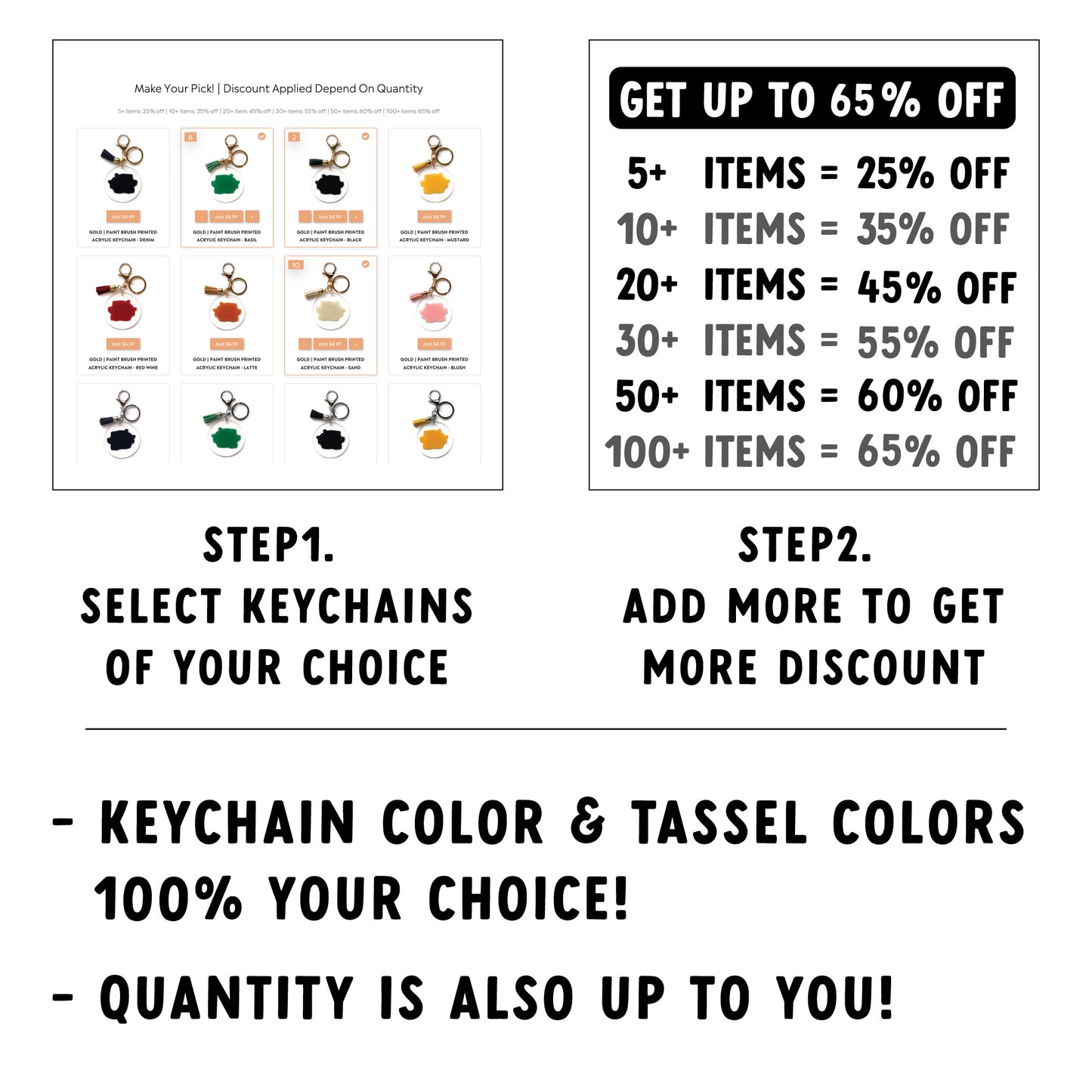 Paint Brush Printed Acrylic Keychain