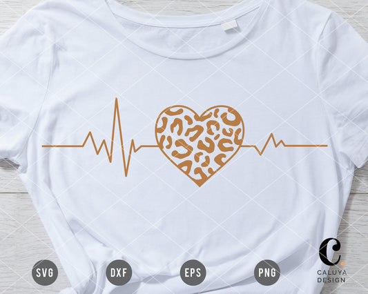 Heart Beat Leopard Ver. SVG